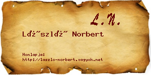 László Norbert névjegykártya