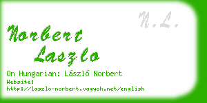norbert laszlo business card